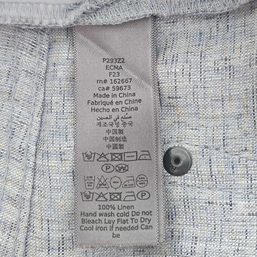 John Varvatos Pants Men's 38 NWT 100% Linen Dusted Blue P293Z2-ECMA $498 Preppy - Picture 9 of 15